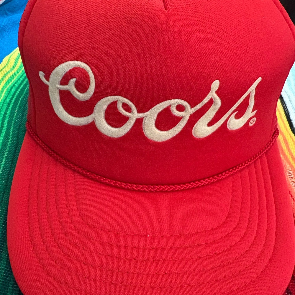 Vintage Red Coors Beer SnapBack Hat
